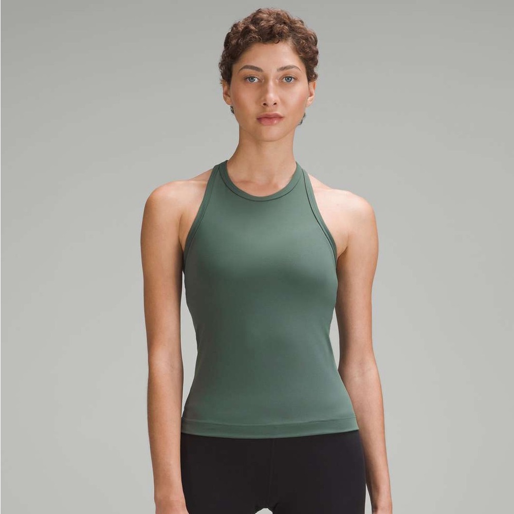 Lululemon Align Waist Length Tank Top in Dark Forest